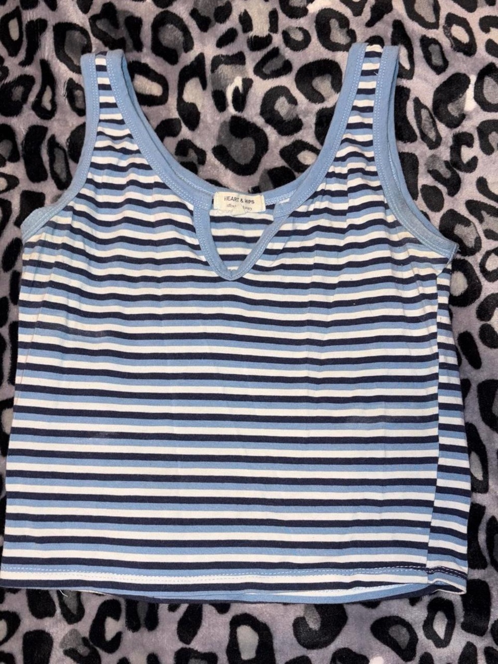 Blue Striped Tank Top
